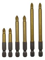 Ponta Bits Ph2 50Mm 70Mm 90Mm Ponteiras Magnéticas 6 Peças