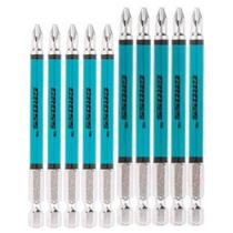 Ponta Bits PH2 70mm + 90mm Kit 10 peças Aço S2 Ponteira Magnética Furadeira Parafusadeira
