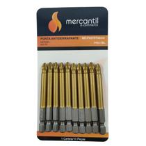 Ponta Bits PH2 70mm Kit 10 Peças Titânio Ponteira Magnética Antiderrapante Furadeira Parafusadeira