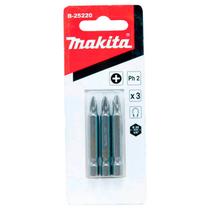 Ponta Bits Ph2x50mm Com 3 Peças B-25220 Makita