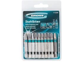 Ponta Bits Ph3 50mm Philips Pozidriv Encaixe Rápido 10 peças Aço GROSS