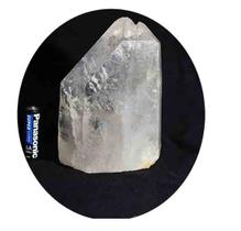 Ponta Cristal Bruto Natural Pedra Com Base Serrada 12,6cm