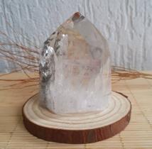 Ponta de Cristal com Lodolita - Pedra do Sol Cristais
