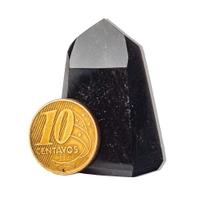 Ponta de Obsidiana Negra Natural 20 a 40mm - Cristal Sextavado