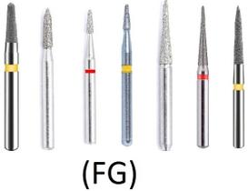 Ponta Diamantada Cônica Extremidade Chama (FG) Fava