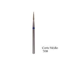 Ponta diamantada conica topo plano pm708 - Brilho