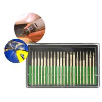 Ponta diamantada retífica p/ gravação acabamento em madeira metal vidro 20 unidades durável e entrega rápida