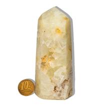 Ponta Enxofre no Quartzo Natural 10 a 11cm Média 200g Tipo B Ponta Enxofre no Quartzo Natural 10 a 11cm Média 200g Tipo B