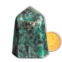 Ponta Esmeralda Verde Pedra Natural 4 a 6cm 50 a 100g Tipo C