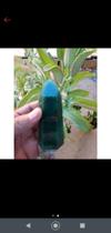 Ponta gerador quartzo verde 10 centímetros de altura e 5 cm de largura