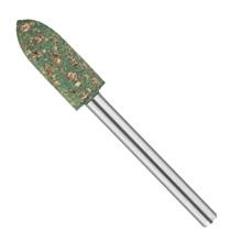 Ponta Montada 6Mm Cônica Borracha Gergelim Para Retifica 3Mm