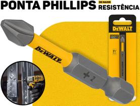 Ponta PH2 DeWalt Maxfit 3.5 Polegadas DWAF3PH2-1H Parafusadeira Manual e Elétrica Ideal Parafusar Madeira e Metal