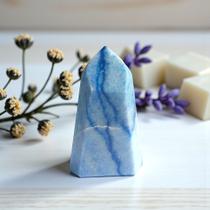 Ponta Quartzo Azul Natural Verdadeiro Qualidade Exportação 9 cm média Pedras e Cristais Naturais