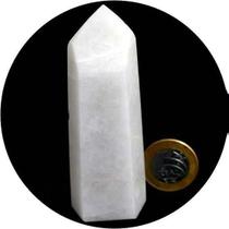 Ponta Quartzo Leitoso Lapidado Gerador Sextavado 8 a 9 cm Ponta Quartzo Leitoso Lapidado Gerador Sextavado 8 a 9 cm