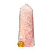 Ponta Quartzo Rosa Pedra Natural 13 a 14cm média 430g Tipo B Ponta Quartzo Rosa Pedra Natural 13 a 14cm média 430g Tipo B