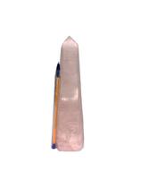 Ponta Quartzo Rosa Pedra Natural Grande 19cm 758g Classe C