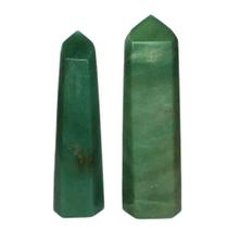 Ponta Quartzo Verde Pedra Natural Sextavado 12 a 15cm Tipo B