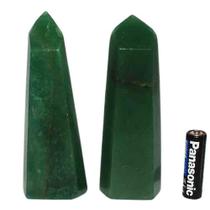 Ponta Quartzo Verde Pedra Natural Sextavado 15 a 17cm Tipo B - CristaisdeCurvelo
