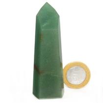 Ponta Quartzo Verde Pedra Natural Sextavado 9 a 10 cm Tipo B