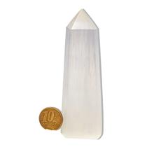 Ponta Selenita 8 a 10 cm Pedra Natural Gerador Sextavado Tipo B Ponta Selenita 8 a 10 cm Pedra Natural Gerador Sextavado Tipo B