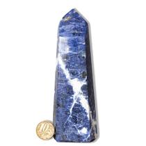 Ponta Sodalita Gerador Pedra Natural 12 a 13cm 278g Classe B Ponta Sodalita Gerador Pedra Natural 12 a 13cm 278g Classe B