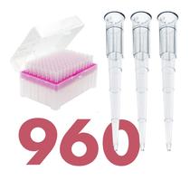 Pontas de pipeta de laboratório Kashi Scientific 200uL 960 Tips