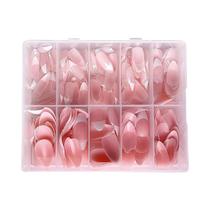 Pontas De Unhas Francesas Em Gel Macio Brilhante Rosa, Unhas Postiças Em Formato Almond Médio, 120 Pontas De Unhas Francesas Em Gel Macio Brilhante Rosa, Unhas Postiças Em Formato Almond Médio, 120