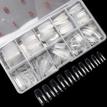 Pontas de Unhas Postiças Krofaue - 500 Unidades Transparentes, Meia Capa, Estilo Francês