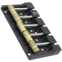 Ponte baixo 5 cordas preta Hardtail 19mm NOVA SADDLE BRASS