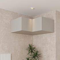 Ponte Canto Reto Modular 95cm 2 Portas Jade CabeCasa MadeiraOriginals Cinza Urbano