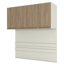 Ponte Casal Modulado Seletto 4 Portas Areia/Jequitibá - Móveis Henn Ponte Casal Modulado Seletto 4 Portas Areia/Jequitibá - Móveis Henn