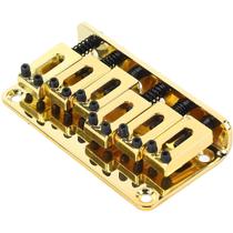Ponte Fixa Hardtail Para Guitarra Stratocaster 6 Cordas Dourada