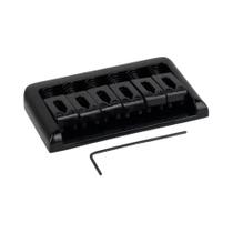 Ponte Fixa Para Guitarra Elétrica Hardtail De 52,5mm Cromada Preta 6 Cordas Gearlly Acessório Não