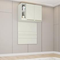 Ponte Modulada 104cm Solteiro 2 Portas Cabeceira Seletto Henn - Areia HP