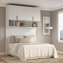 Ponte Modulada Cabeceira Aérea Casal 4 Portas 170cm 100% MDF Clean Altezza