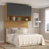 Ponte Modulada Cabeceira Aérea Casal 4 Portas 170cm 100% MDF Clean Altezza