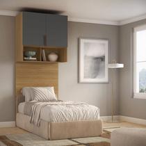 Ponte Modulada Cabeceira Aérea Solteiro 2 Portas 100cm 100% MDF Clean Altezza