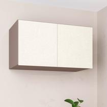 Ponte Modular Solteiro 100% MDF 2 Portas Orion CabeCasa MadeiraOriginals Marrom/Mocha/Linho