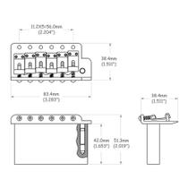 Ponte Sistema Trêmolo Guitarra Strato Spirit TF40N-GD-WH