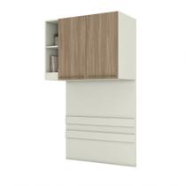 Ponte Solteiro Modulado 02 Portas Seletto Henn Areia Hp Com Jequitibá