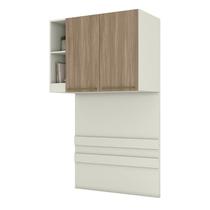 Ponte Solteiro Modulado Seletto 2 Portas - Móveis Henn Areia/Jequitibá Ponte Solteiro Modulado Seletto 2 Portas - Móveis Henn Areia/Jequitibá