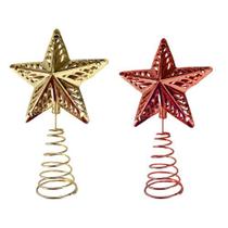 Ponteira Arvore De Natal Estrela Metal Vazada Colors