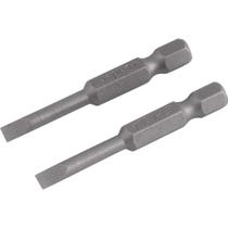 Ponteira/bits Fenda, Encaixe Sextavado 1/4" x 50 mm, Cartela com 2 Peças, Vonder Ponteira/bits Fenda, Encaixe Sextavado 1/4" x 50 mm, Cartela com 2 Peças, Vonder
