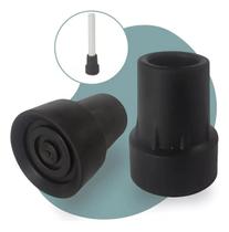 Ponteira Borracha Reposição Muleta Bengala Preta 22mm Ponta Locomoção Mobilidade Canadence Apoio Silenciosa