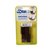 Ponteira Cadeira Engedom 20X40 Interno Preta 4 Pecas Retangular 3045