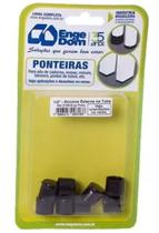 Ponteira Cadeira Pé Externo Preto 1/2" 8pçs Redondo - ENGEDOM