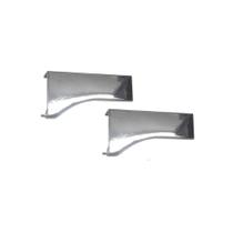 Ponteira Curva PE183S7015 para 15mm Puxador RM-183 Facetato Ônix Cromo Brilho Rometal