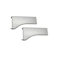 Ponteira Curva PE183S7018 para 18mm Puxador RM-183 Facetato Ônix Cromo Acetinado Rometal