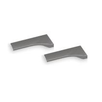 Ponteira Curva PE183S7018 para 18mm Puxador RM-183 Facetato Ônix Titânio Rometal Ponteira Curva PE183S7018 para 18mm Puxador RM-183 Facetato Ônix Titânio Rometal