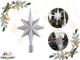 Ponteira de Árvore Estrela do Norte de 22 cm - Enfeite Topo de Pinheiro. - Brilha Natal e Wanda Hauck